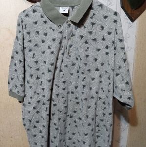Columbia green with trees polo shirt size XL